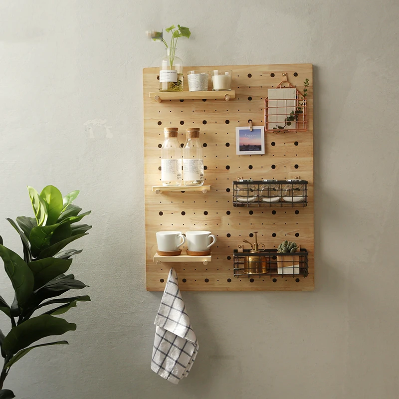 Factory Price Mdf Metal Pegboard Hook Storage Display Panel