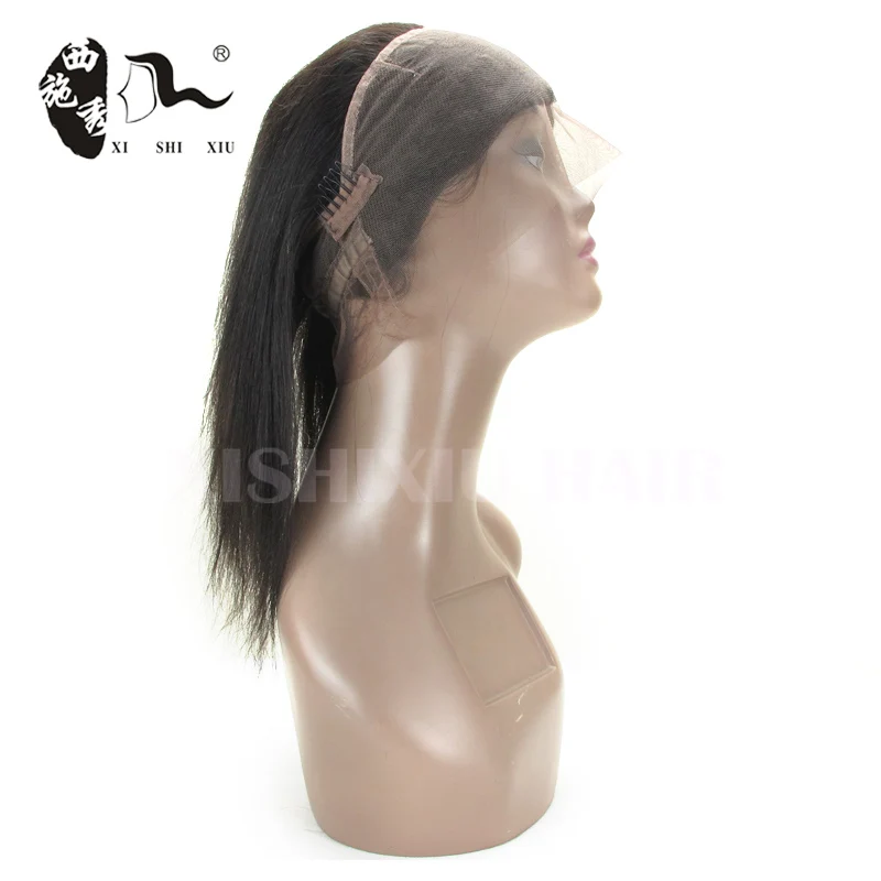 

FREE SHIPPING 10AVirgin Brazilian 22cmx4cm*2cm Straight Human Hair Ear To Ear Elastic Band 360 Lace Frontal Closure