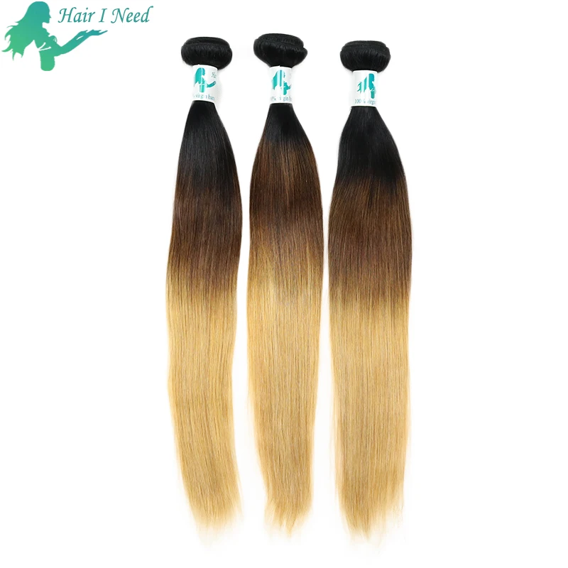 Dark Roots Sew In Human Hair Weave Ombre 1b 4 27 Straight Hair