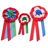 2019 handmade satin ribbon flower rosette/award ribbon rosette