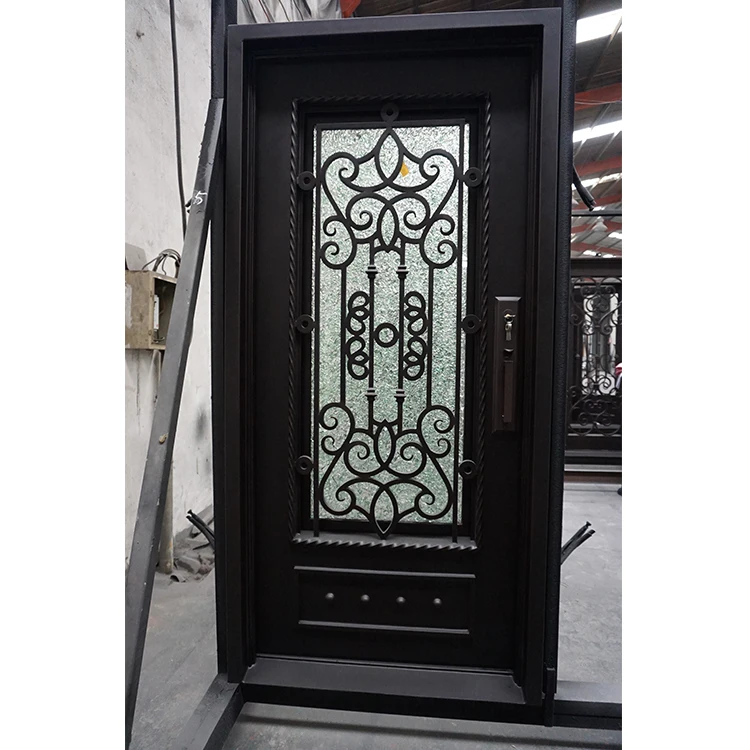 Fancy Single Entry Steel Door Wrought Iron And Glass Doors For House View Doors Wrought Iron And Glass Jin Dary Product Details From Xiamen Jin Dary