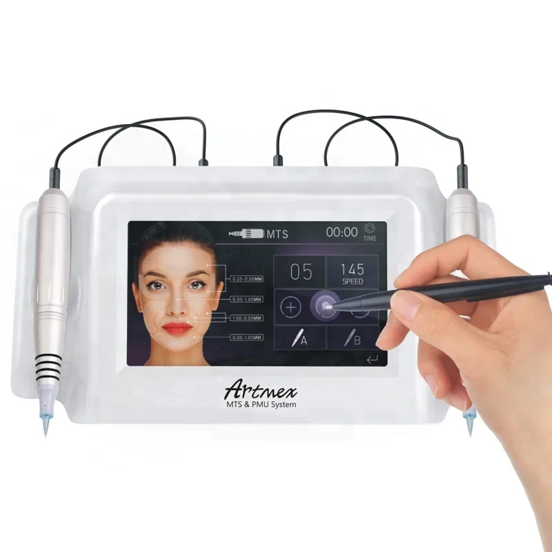 2-in-1 3D Digital Permanent PMU+MTS Microneedling Make Up Tattoo Machine lip eyebrow Artmex V8  korea beauty product