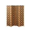 Woven Rattan 4 Panel Screen Economic Room Divider