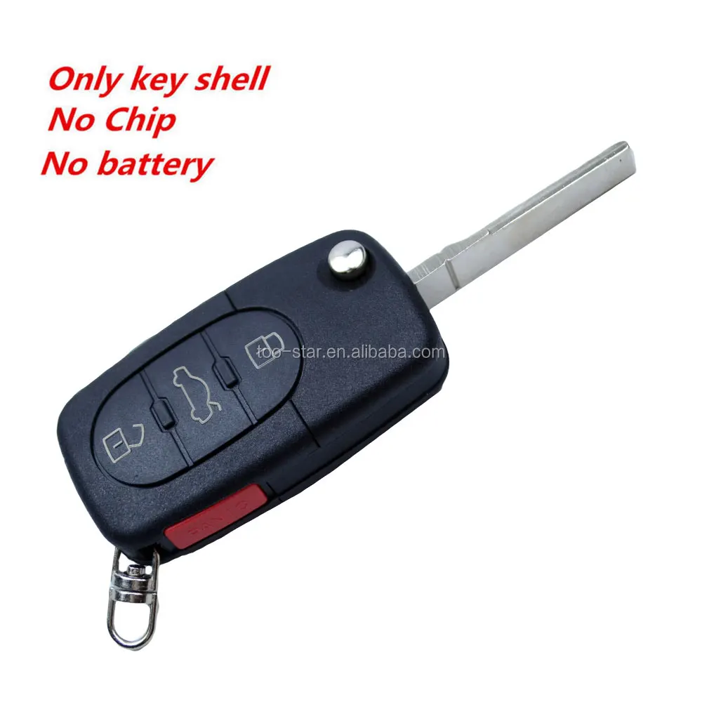 3 Button Car Key Fob Case Shell Blade Haa For Audi A2 A3 ...