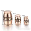 Engraved Small Stainless Steel Decorative Cremation Urns Jar for Pet Ashes Bottle Holder for Dog Cat Cremation Necklace
