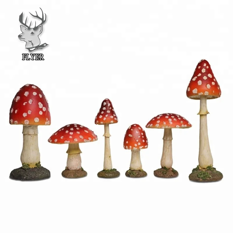 resin mushroom garden decor