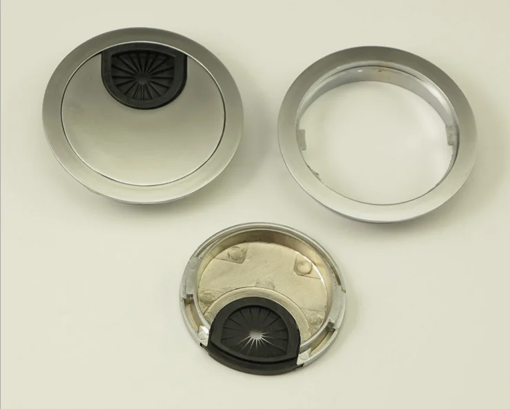 Computer Table Threading Box Furniture Desk Desktop Line Hole Alloy