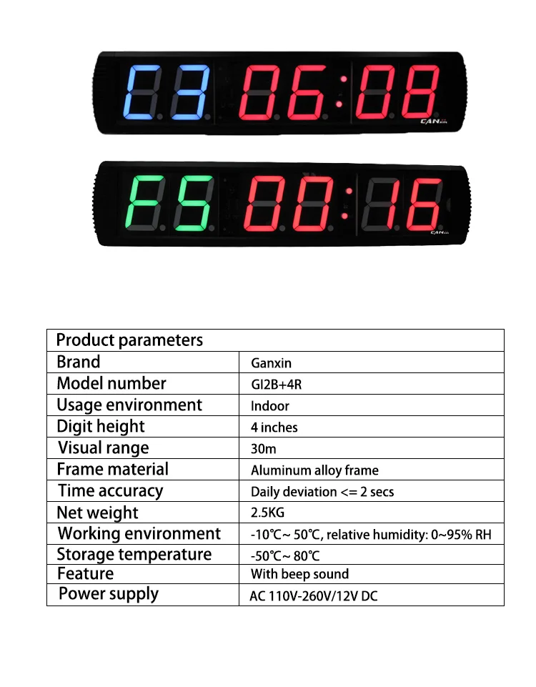gym timer wall clock