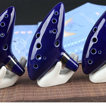 

12 Hole Ocarina Instrument Ceramic Alto C Legend of Zelda Ocarina Flute Blue Hot Worldwide, N/a
