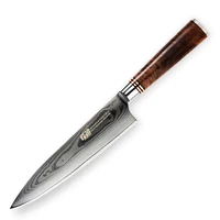 

FINDKING 8 inch Sapele wood handle Japanese VG10 damascus steel kitchen chef knife
