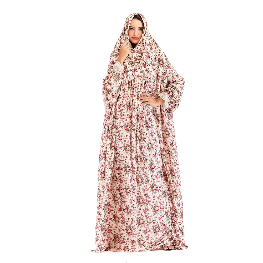 

high fashionable muslim women chiffon kaftan maxi dress