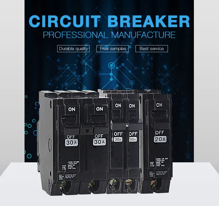 Hot Sell 1 Pole 20 Amp Single Phase Automatic Reset Circuit Breaker