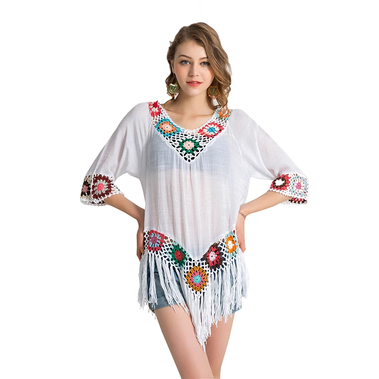 

beach kimono cover up beach cover up bohemian cover up beach dress, White;color can be customized