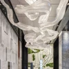Custom Made Modern Free style Water flow Crystal Chandelier Pendant Light for hotel project