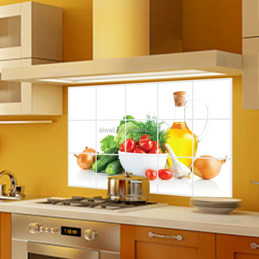 Kitchen Tiles Fruits Vegetables 3018 fruits and vegetables anti oil sticker wall flower tiles Kitchen Tiles Fruits Vegetables 3018 fruits and vegetables anti oil sticker wall flower tiles