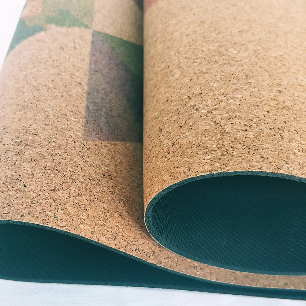 

Hign Quality 3-5mm Black Anti-tear Cork Yoga Mat manufacturer, Colorful custom print