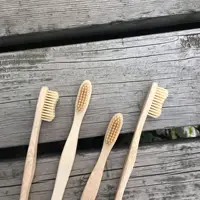 

Bamboo Toothbrush Charcoal Infused Bristles - BPA Free Medium Bristle, Organic Vegan tooth brush, Biodegradable Reusable Bamboo
