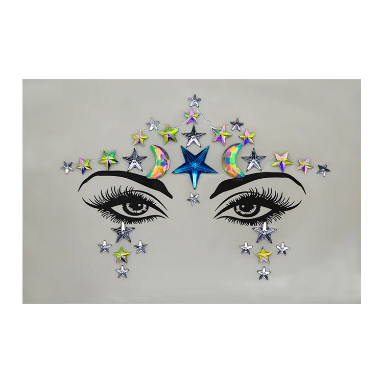 

Festival Rhinestone Face Body Jewelry Stick On Crystal Tattoo Crystal Body Gem Stones Stickers