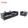 Customized American style iron and leather art vintage luxury furniture bar sofa 7 seater sofa set arabic sofa
