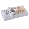 train shape bamboo degradable children tableware set
