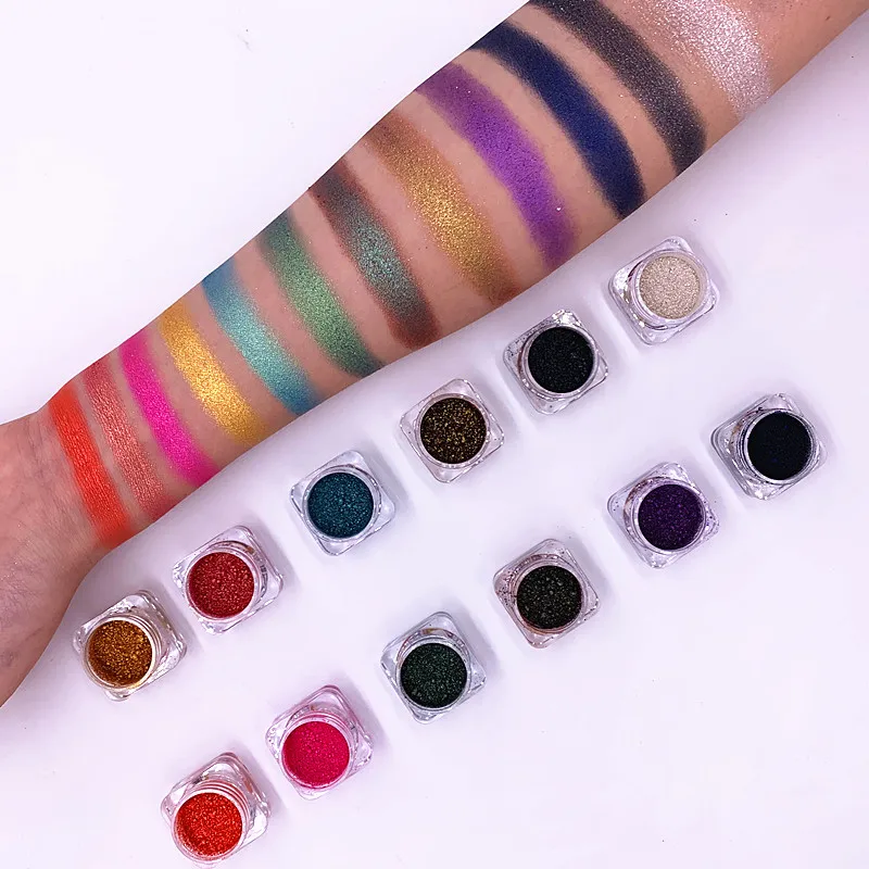 

Wholesale hot sale no logo high pigmented loose eyeshadow powder