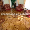 Single house oak and cherry parquet medallion and borders with hardwood inlays