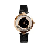 

Hot sale special designed crystal inside ladies fashion watch with rotating stones in side