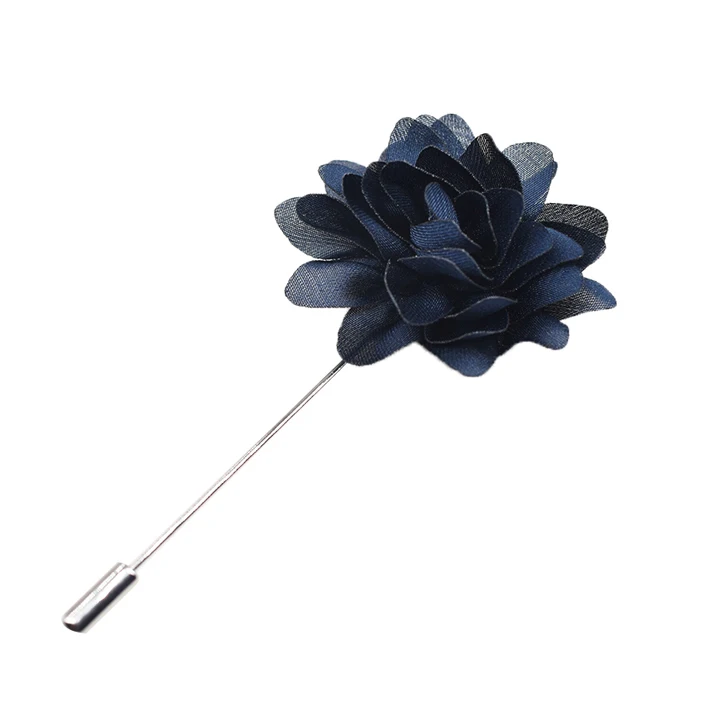 

factory supply fabric flower brooch lapel pin