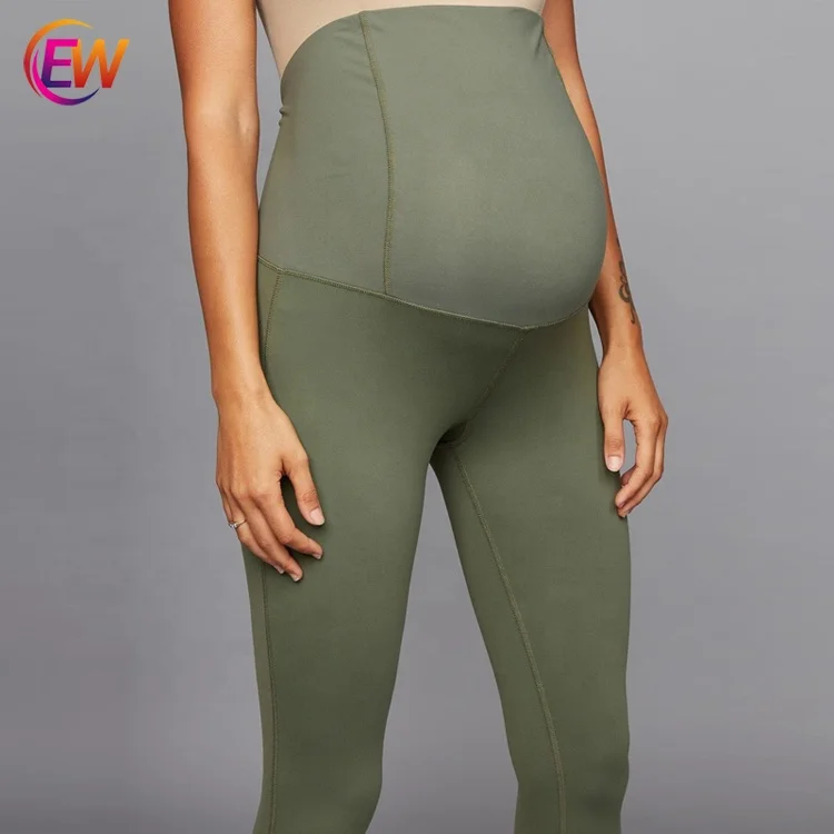 Wholesale Custom High Waist Stretch Fit Belly Maternity Activewear