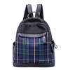 Lattice waterproof nylon back pack for girls with hidden pocket on the back