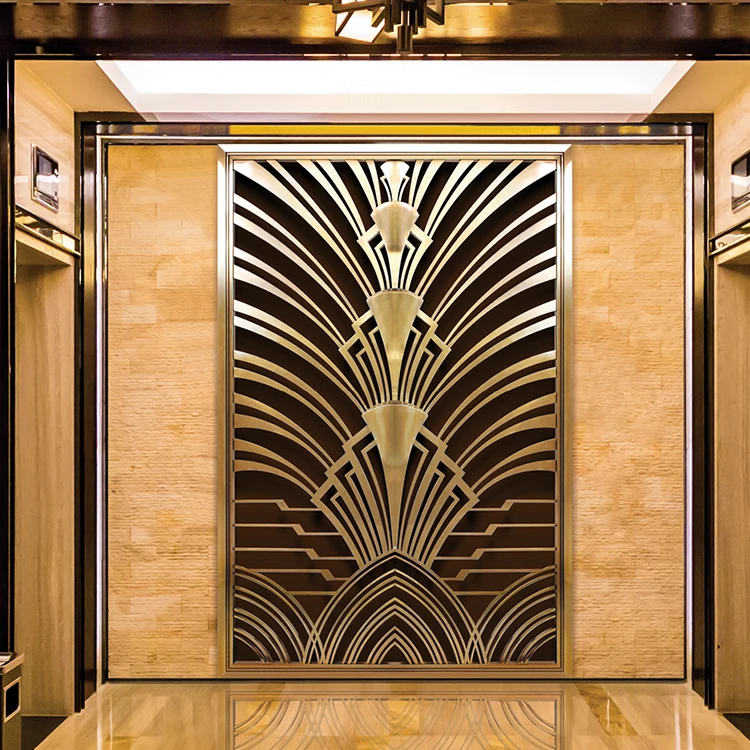 Custom Made 304 Stainless Steel Decorative Art Deco Partition Wall