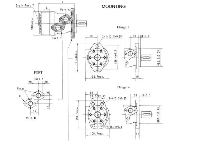 Hydraulic winch motor OMR 80cc