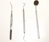 3PCS/Set Stainless Steel Dental With Mirror Probe Plier Tweezers Teeth Tooth Clean Oral Hygiene