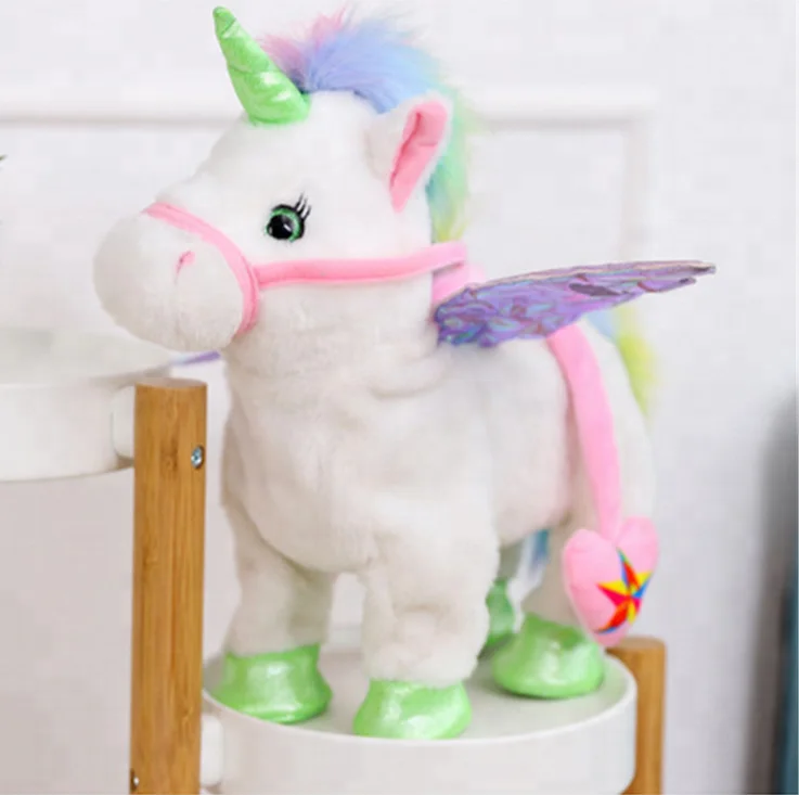 walking dancing plush unicorn