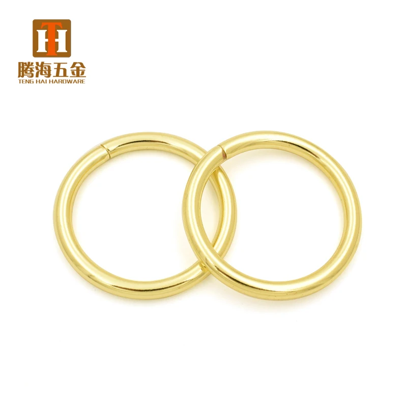 

Free sample wholesale round rings metal O rings connector purse handbag leather craft hardware