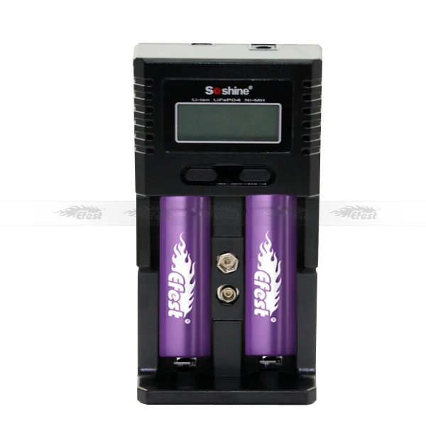 SoShine SC-H4 LCD Universal charger 26650 18650 16340 14500 AA AAA battery US