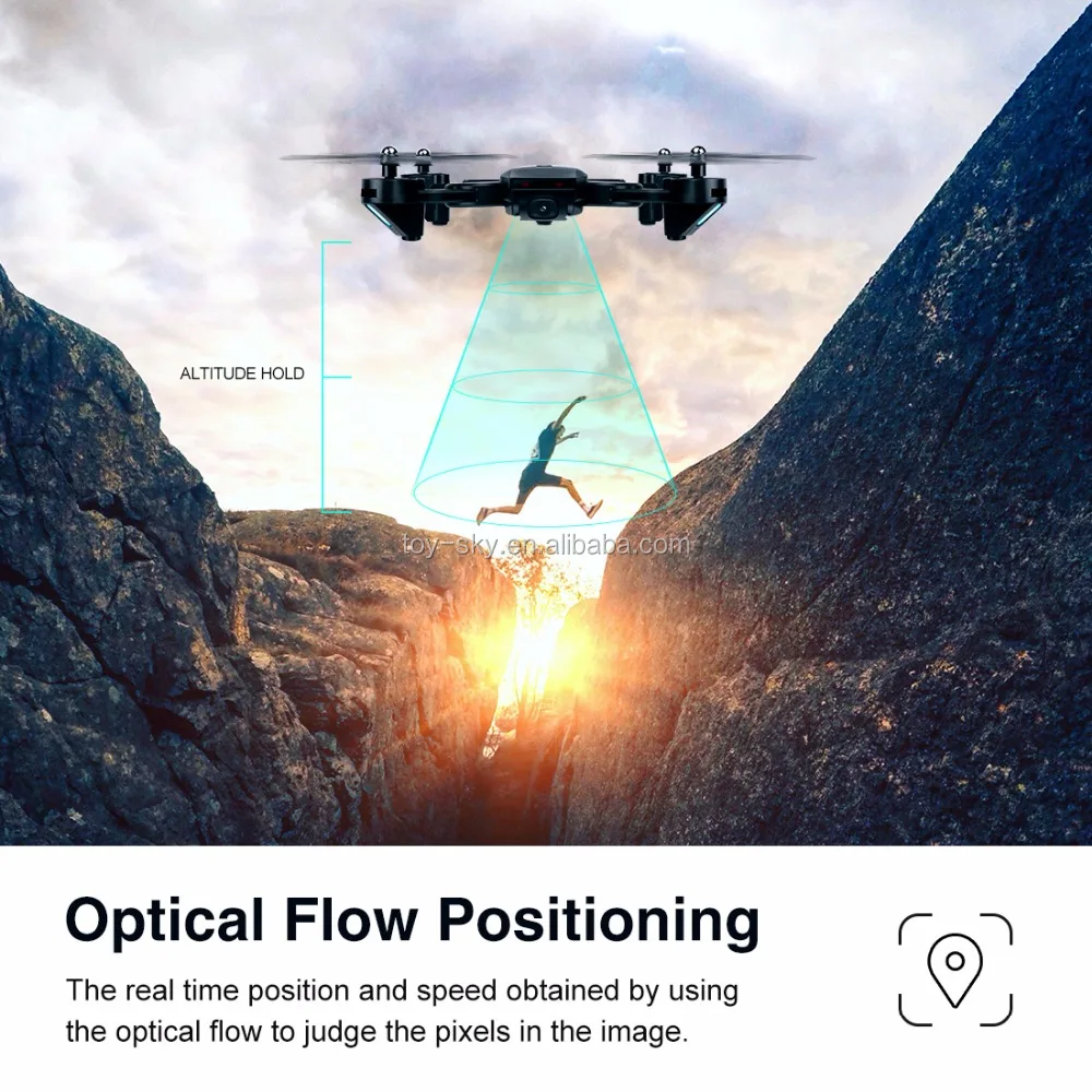 S169 Smart Flight Optical Flow Sensor Foldable Drone Selfie Drone Quadcopter With Wifi Fpv