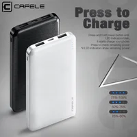

New Product Cafele 10000mAh Power Bank Portable Charging Powerbank Dual USB Slim External Battery Charger mini size