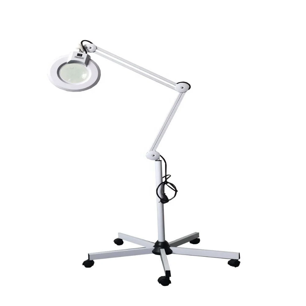 Portable Floor Stand Magnifier Glass Lamp Led 5d Cy Yd02 Buy Floor Stand Magnifier Lamp