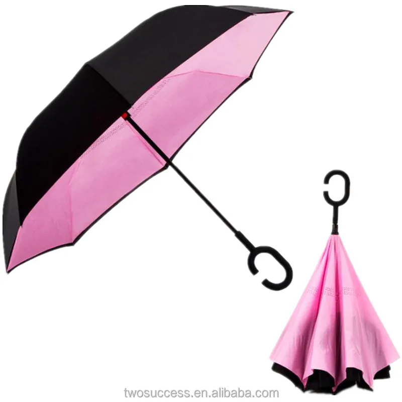 

2017 hot sale reverse upside-down umbrella inverted inside out umbrella, Muti color