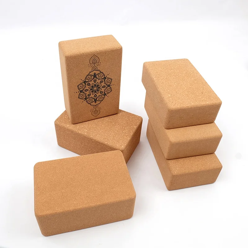 
Natural Eco-friendly Custom Logo Cork Yoga Blocks cork non Toxic Yoga Bricks 