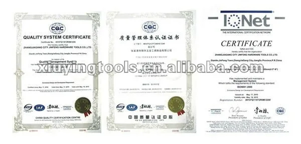 Inspection certificate
