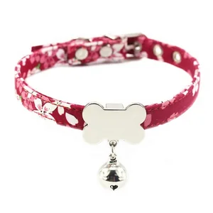 Image of Heyri Pet 2019 Japanese style fashion customizing name pet dog collars anti lost kitten cat name engraving pet dog collars