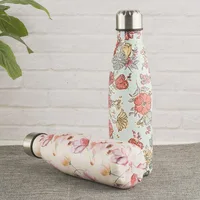 

2019 Popular Powder Coated Double Wall Ss Insulated Vacuum Flask Water Bottles With Custom Logo 500ml