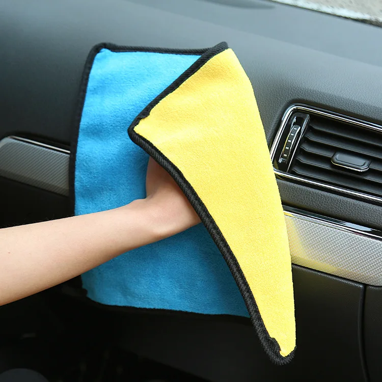 

Modern Yellow Car Wash Dedicated Absorption Without Leaving Traces Extra Large Cleaning Towel/Rag, Yellow + gray;gray + blue