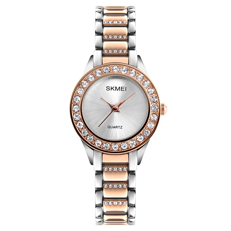 

Wholesale Skmei 1262 Rose Gold Watches For Women Ladies Quartz Stone Watches 2016 Luxury Diamond, 3 colors