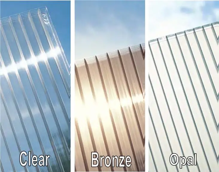 l'installation de feuilles de polycarbonate ondulé
