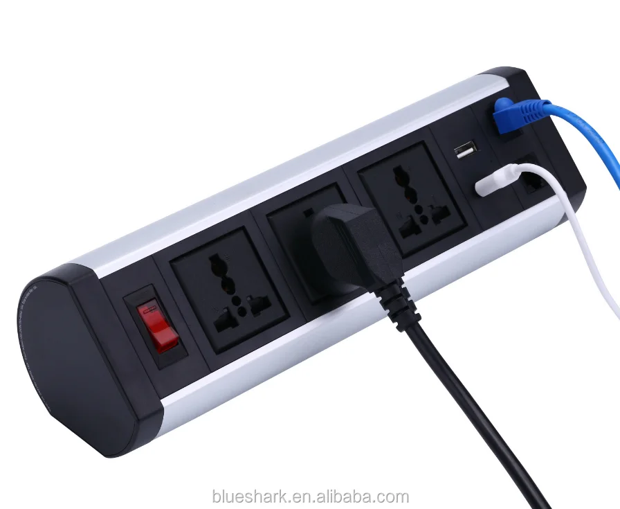 New Design Uk Plug Table Surface Mounted Pod Socket With Bracket