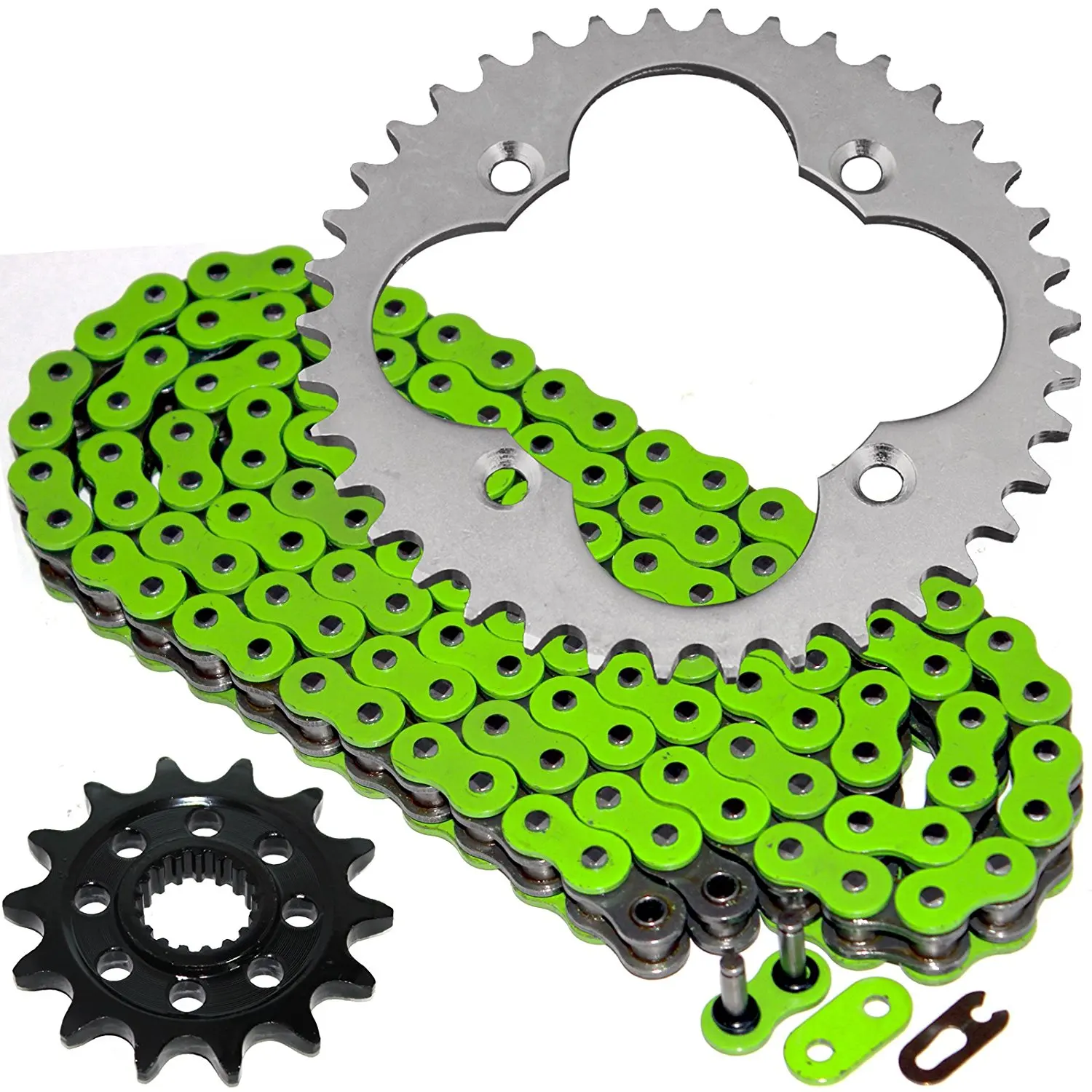Heavy Duty Green for 2007-2008 Yamaha YFZ450 SE Special Volar Chain and Sprocket Kit