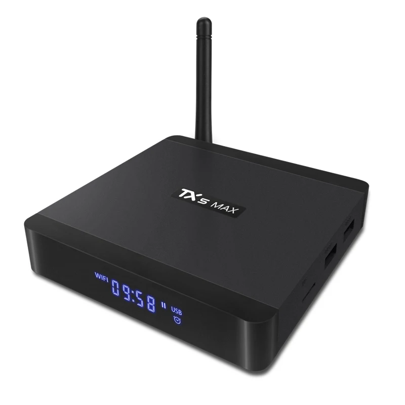 

TV Box Android 8.1 Smart TV Box S905X2 Quad-Core 4G+32G WIFI 3D H.265 4K Set Top Box, Balck